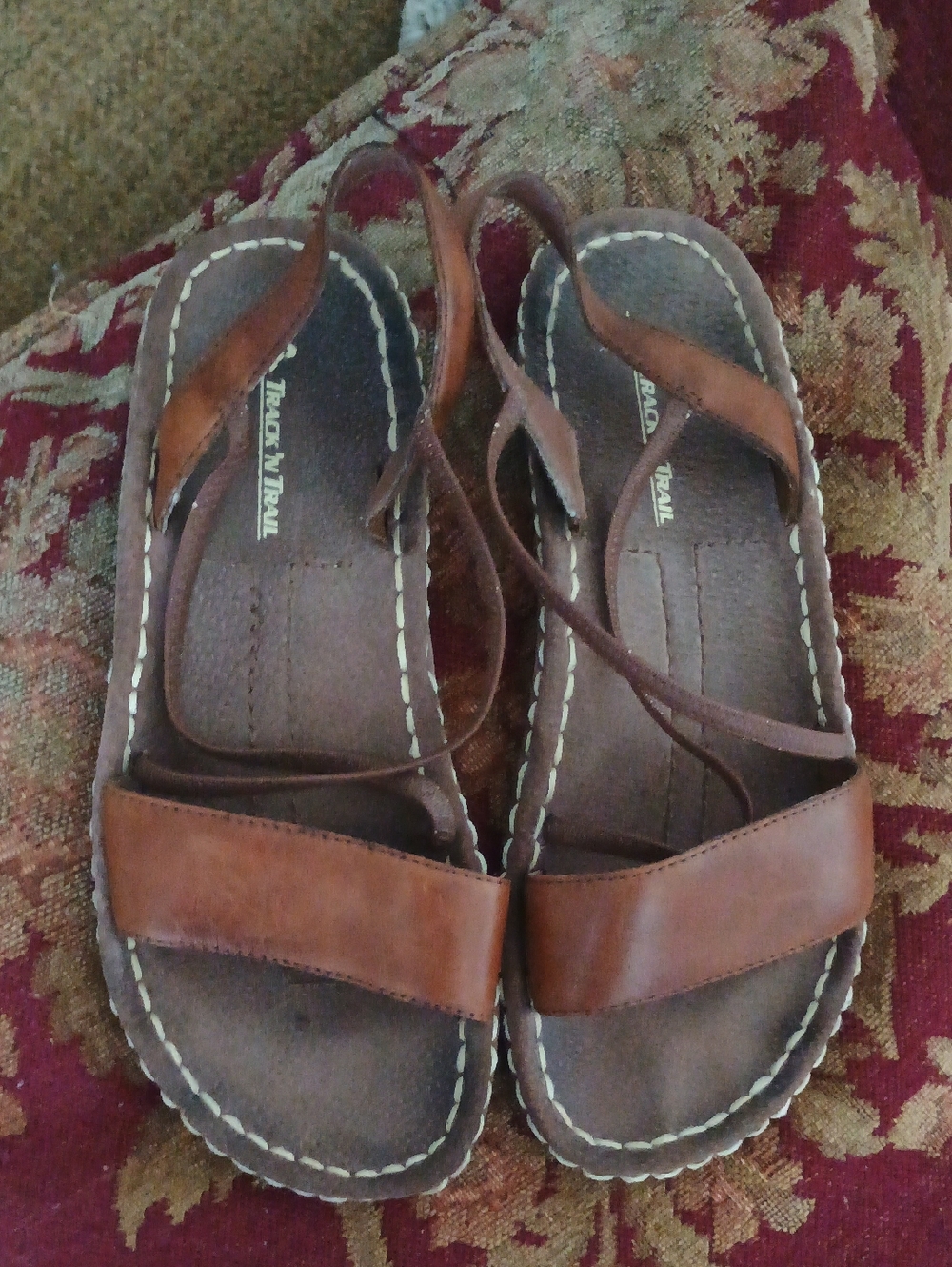 Brown Leather Slingback Sandals - Women